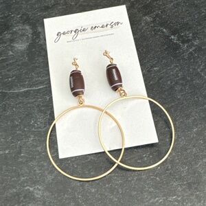 Football dangle earrings